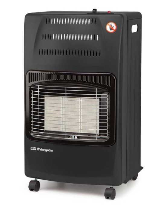 Estufa Gas HCE60 Cerámica 4200W a Negro Plegable ORBEGOZO