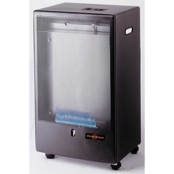 Estufa Gas Llama Azul BF4200W Negra VITROKITCHEN