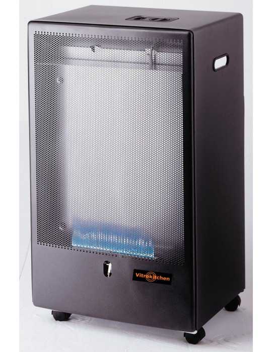 Estufa Gas Llama Azul BF4200W Negra VITROKITCHEN