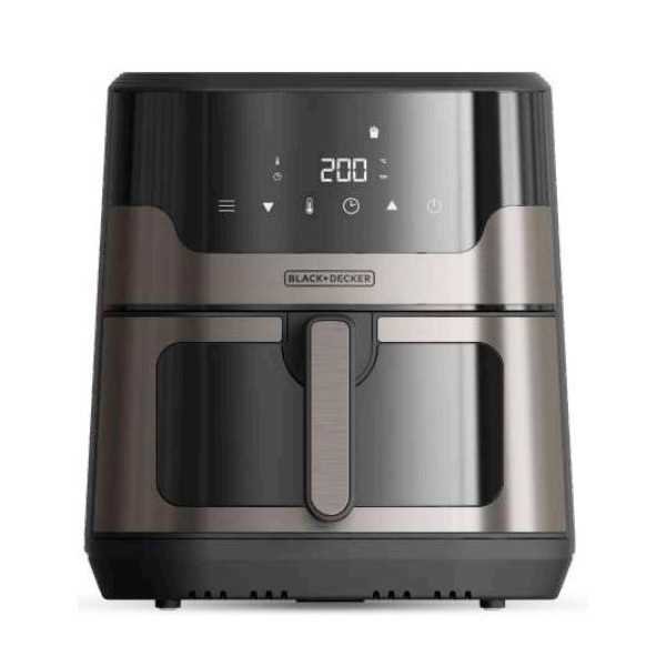 Freidora BXAF8001E 8L sin Aceite 1700W Dorado Negro BLACK+DECKER