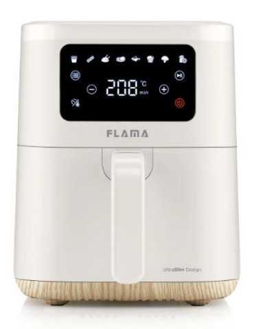 Freidora 651FL 6L 2000W sin Aceite Blanco Madera FLAMA