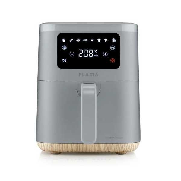 Freidora 652FL 6L 2000W sin Aceite Gris Madera FLAMA