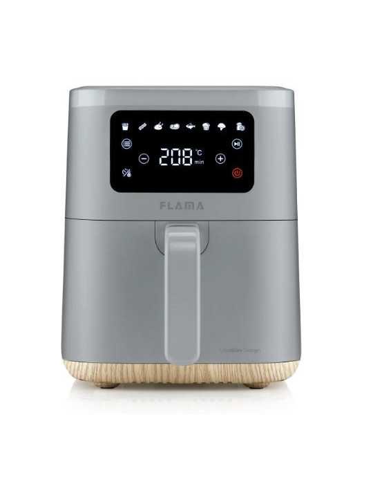 Freidora 652FL 6L 2000W sin Aceite Gris Madera FLAMA