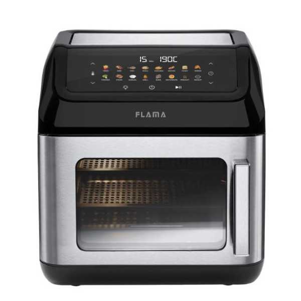 Freidora 686FL 13L 2000W sin Aceite Negro Inox FLAMA