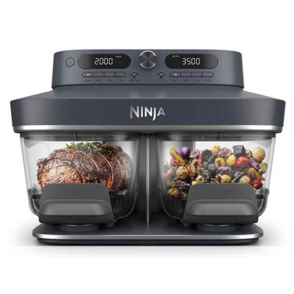 Freidora 8EN1 Cristal DD102EUBL1 7.6L Doble sin Aceite NINJA