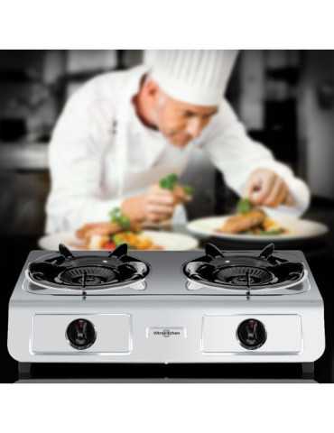 Hornillo 260IB 2F Butano Inox VITROKITCHEN