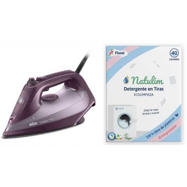 Plancha Vapor SI7181VI 3100W + Jabon Natulim BRAUN