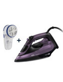 Plancha Vapor SI9661VI+QUITAPELUSAS 3100W 330ML Violeta/Negro BRAUN