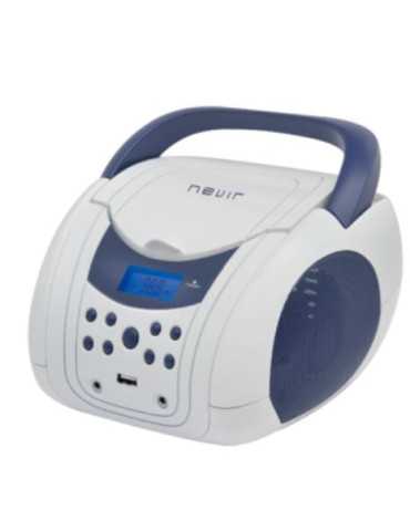 Radio CD NVR483UB Bluetooth Blanco Azul NEVIR