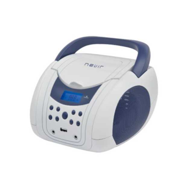 Radio CD NVR483UB Bluetooth Blanco Azul NEVIR