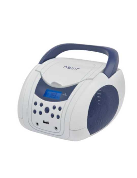 Radio CD NVR483UB Bluetooth Blanco Azul NEVIR