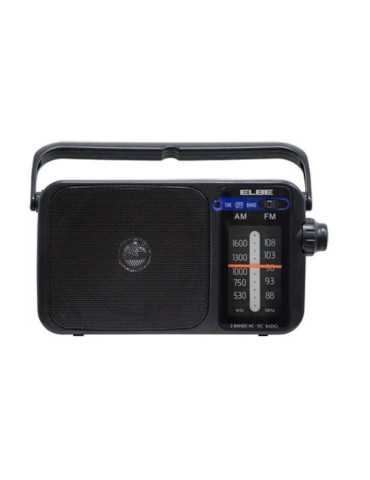 Radio Portátil RF942 Analógica Negro ELBE