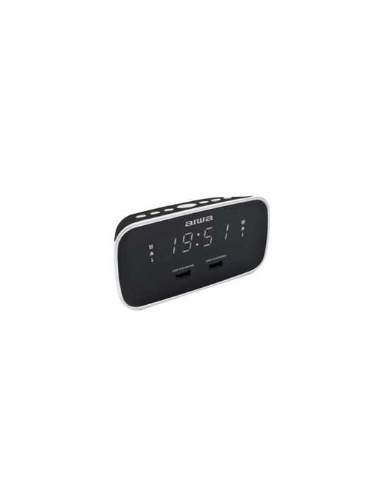 Radio Reloj CRU-19BK Despertador Negro AIWA