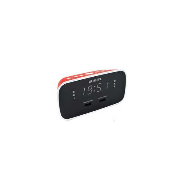 Radio Reloj CRU-19RD Despertador Rojo AIWA