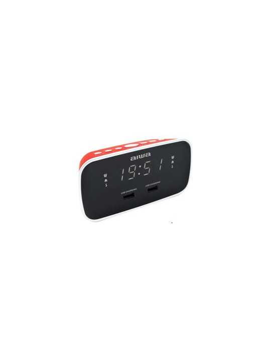 Radio Reloj CRU-19RD Despertador Rojo AIWA