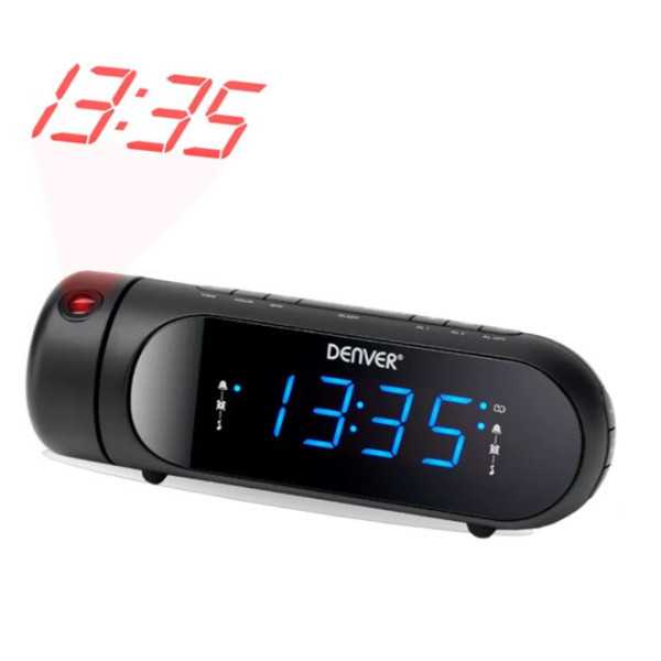 Radio Reloj CPR-700 Despertador Negro DENVER