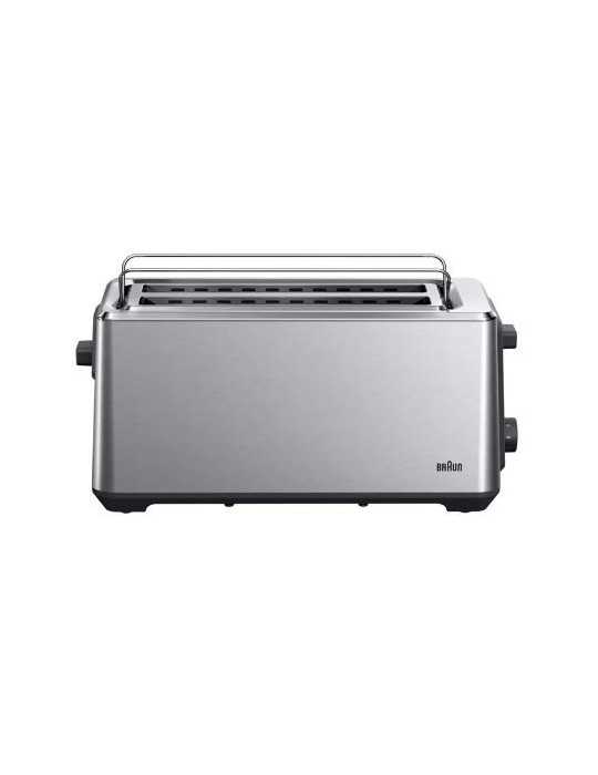 Tostador HT5220BK 1470W 2 Ranuras Inox&Black BRAUN