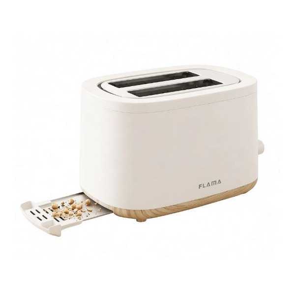 Tostador 981FL 2 Ranuras 1050W Blanco Madera FLAMA