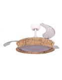 Ventilador Techo VR-1200 107CM 69W Aspas Retractiles Mimbre FM