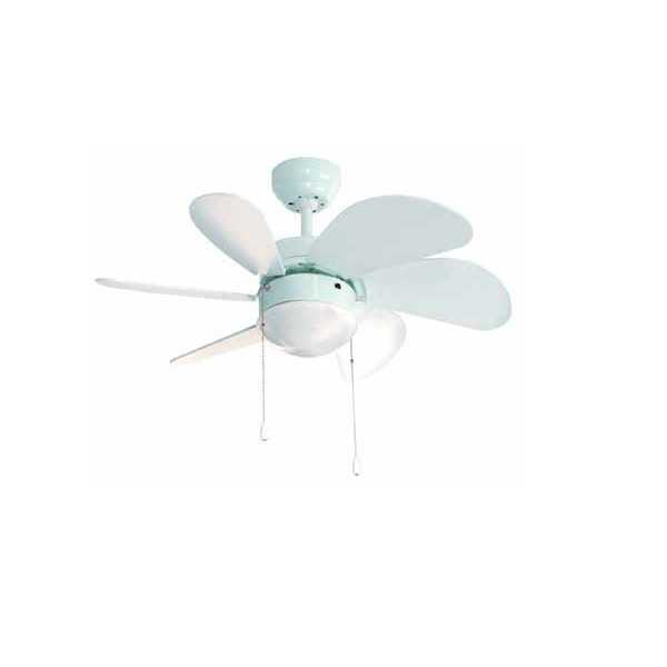 Ventilador Techo VT90B 80CM 50W Blanco . 6 Palas FM