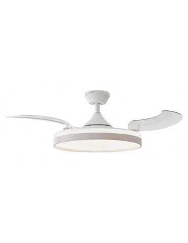 Ventilador Techo Polar Hide&Go 107CM 30W Aspas Retractiles Blanco TAURUS