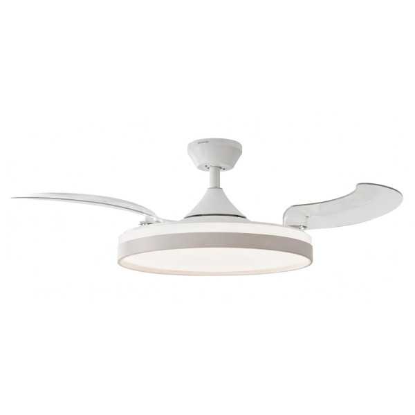 Ventilador Techo Polar Hide&Go 107CM 30W Aspas Retractiles Blanco TAURUS