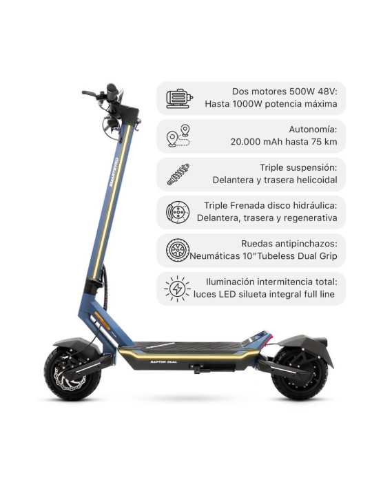 Patinete Eléctrico Raptor Dual EVO 1000W SMARTGYRO