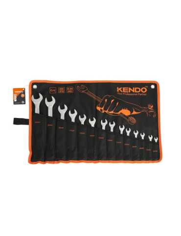 Juego Llaves Combinadas Cr-V 14 Piezas con Bolsa de Nylon 15246 KENDO 2