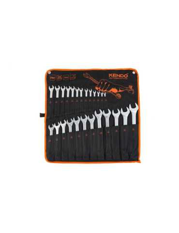 Juego Llaves Combinadas Cr-V 25 Piezas con Bolsa de Nylon 15249 KENDO