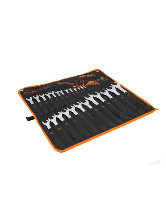 Juego Llaves Combinadas Cr-V 25 Piezas con Bolsa de Nylon 15249 KENDO