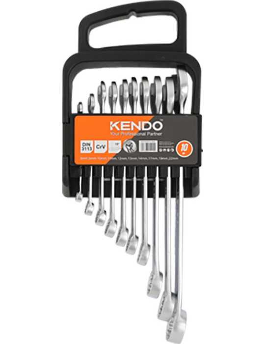 Juego Llaves Combinadas Cr-V 10 Piezas 6-22mm 15415 KENDO