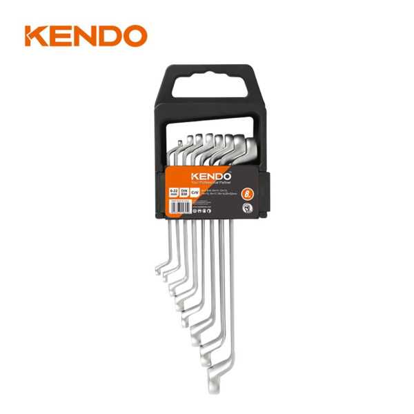 Juego Llaves Boca Estrella Acodada Cr-V 8 Piezas 15845 KENDO