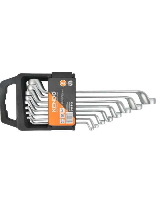 Juego Llaves Boca Estrella Acodada Cr-V 8 Piezas 15845 KENDO