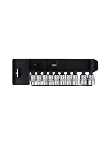 Juego Vasos 12 Caras Cr-V 1/2" + Llave Carraca 11 Piezas 16207 KENDO 2