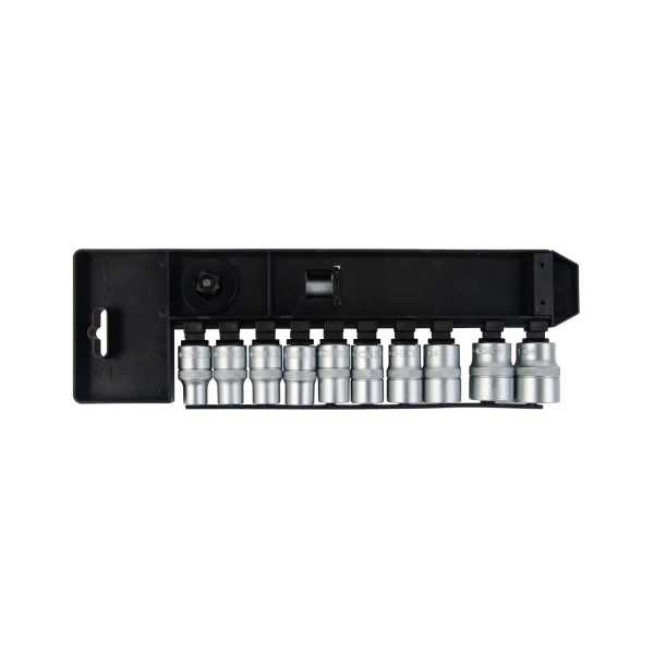 Juego Vasos 12 Caras Cr-V 1/2" + Llave Carraca 11 Piezas 16207 KENDO