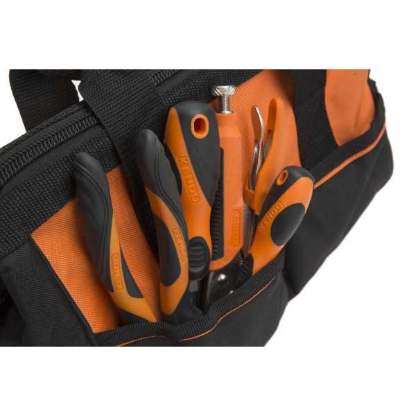 Bolsa Herramientas Impermeable Nylon Oxford Base Rígida 42cm 90134 KENDO