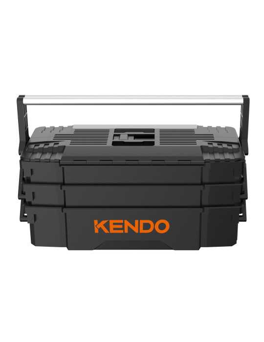 Caja Herramientas Voladiza PP 5 Bandejas con Compartimentos 90275 KENDO