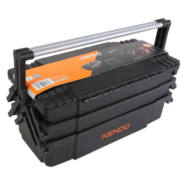 Caja Herramientas Voladiza PP 5 Bandejas con Compartimentos 90275 KENDO