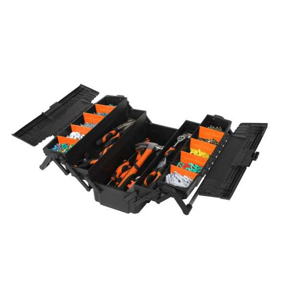 Caja Herramientas Voladiza PP 5 Bandejas con Compartimentos 90275 KENDO