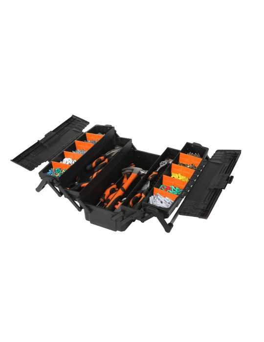 Caja Herramientas Voladiza PP 5 Bandejas con Compartimentos 90275 KENDO
