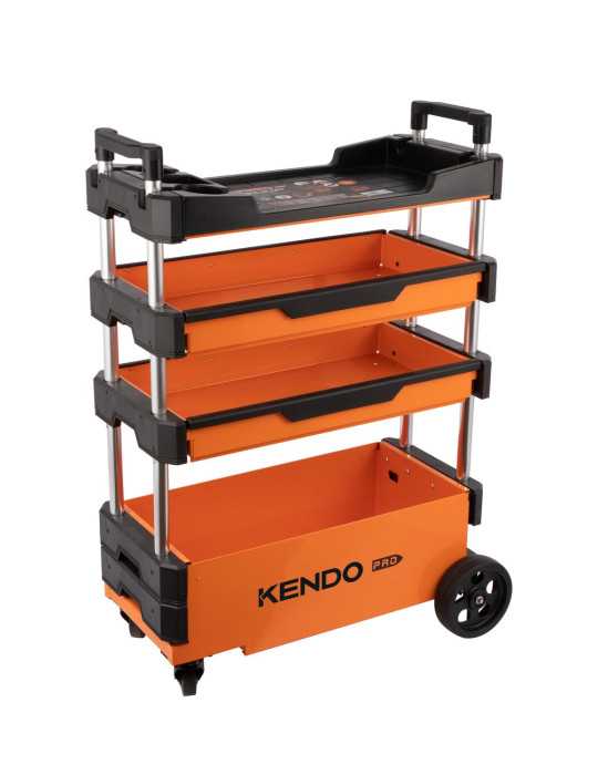 Carro de Herramientas Plegable 3 Cajones + Encimera 90333 KENDO