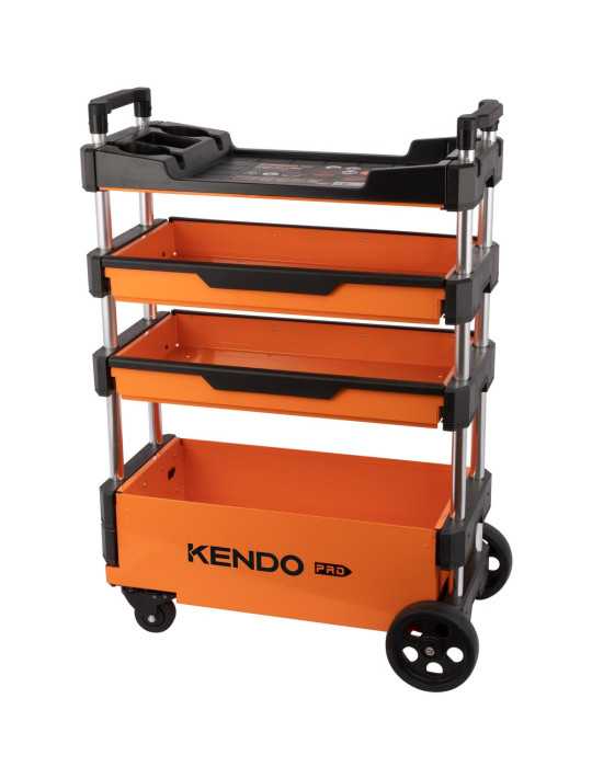 Carro de Herramientas Plegable 3 Cajones + Encimera 90333 KENDO