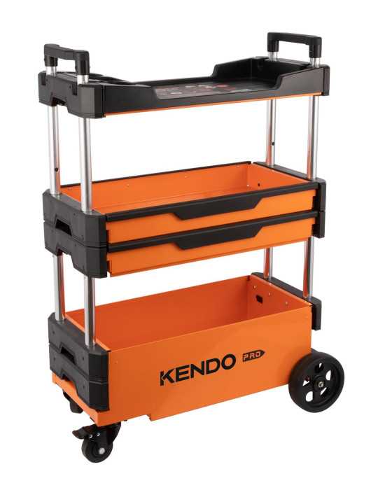 Carro de Herramientas Plegable 3 Cajones + Encimera 90333 KENDO