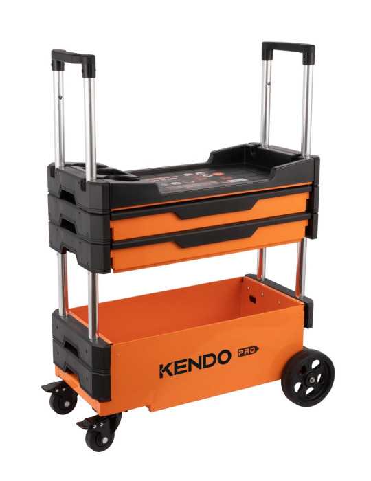 Carro de Herramientas Plegable 3 Cajones + Encimera 90333 KENDO