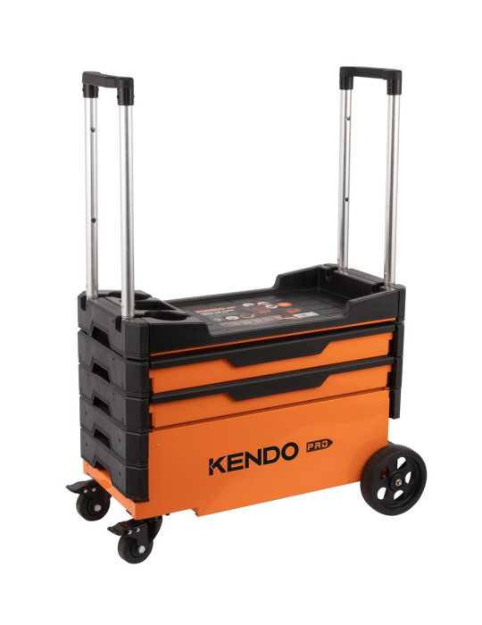 Carro de Herramientas Plegable 3 Cajones + Encimera 90333 KENDO