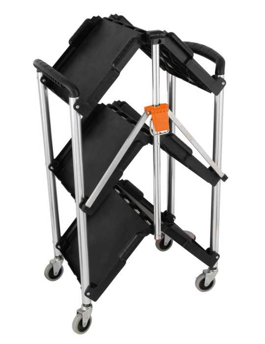 Carro Plegable Multiusos con Ruedas 3 Bandejas 90339 KENDO