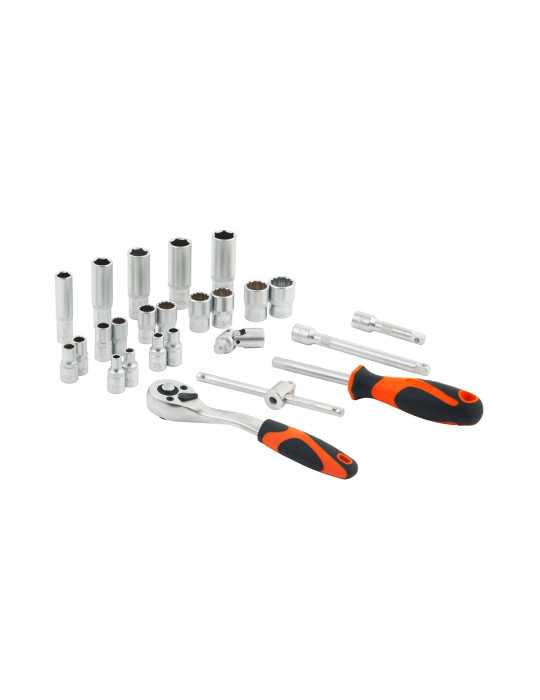 Juego Vasos + Carraca 1/4" 25 Piezas 90561 KENDO