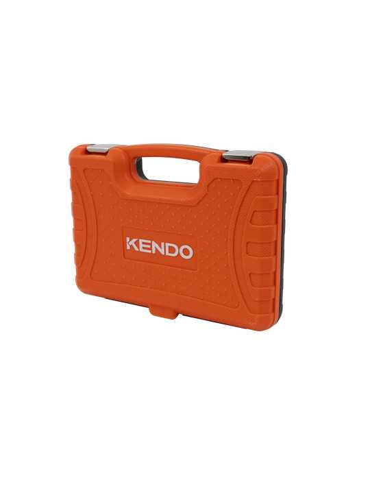 Juego Vasos + Carraca 1/4" con Puntas 56 Piezas 90597 KENDO