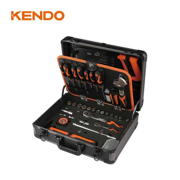 Maletín Aluminio con Herramientas 124 Piezas 90702 KENDO