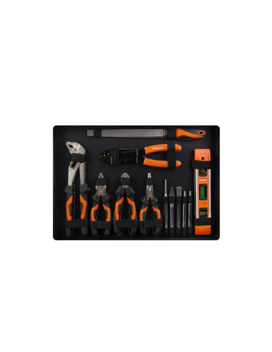 Maleta Trolley Aluminio con Herramientas 161 Piezas 90703 KENDO